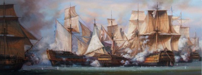Seeschlachten - Motiv Bilder Gemälde - Schlacht von Trafalgar