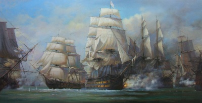 Seeschlachten - Motiv Bilder Gemälde - Seeschlacht
