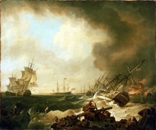 Seeschlachten - Motiv Bilder Gemälde - Seeschlacht in der Bucht von Quiberon