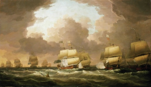 Seeschlachten - Motiv Bilder Gemälde - Seeschlacht in der Bucht von Quiberon