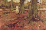 Vincent Willem van Gogh  - Bilder Gemälde - Mädchen in Weiss im Wald