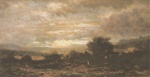 Carl Spitzweg  - Bilder Gemälde - Abendlandschaft