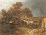 Carl Spitzweg  - Bilder Gemälde - Alte Bauernhäuser