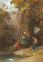 Carl Spitzweg  - Bilder Gemälde - An der Quelle