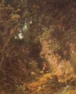 Carl Spitzweg  - Bilder Gemälde - Angelnder Mönch