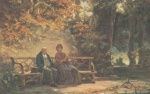 Carl Spitzweg  - Peintures - Promeneurs se reposant