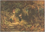 Carl Spitzweg  - Bilder Gemälde - Betendes Bauernmädche