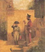 Carl Spitzweg  - Bilder Gemälde - Der Platzkommandant