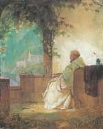 Carl Spitzweg  - paintings - Das Lieblingplätzchen