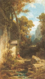 Carl Spitzweg  - Bilder Gemälde - Das Morgengebet