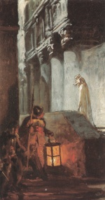 Carl Spitzweg  - paintings - Das Schlossgespenst