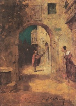 Carl Spitzweg  - Bilder Gemälde - Das Soloständchen