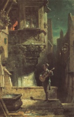 Carl Spitzweg  - paintings - Das Ständchen