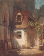 Carl Spitzweg  - Bilder Gemälde - Das Zollhaus