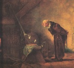 Carl Spitzweg  - Peintures - L'alchimiste