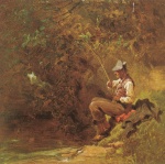 Carl Spitzweg  - Bilder Gemälde - Der Angler