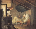 Carl Spitzweg  - paintings - Der arme Poet