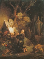 Carl Spitzweg  - Peintures - Saint Jérôme priant