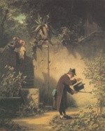 Carl Spitzweg  - Bilder Gemälde - Der Blumenfreund