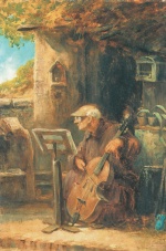 Carl Spitzweg  - Bilder Gemälde - Der Cellist