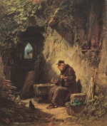 Carl Spitzweg  - Bilder Gemälde - Der Einsiedler