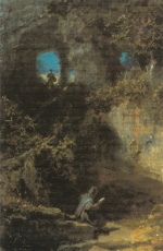 Carl Spitzweg  - Peintures - L'ermite et la jeune fille