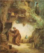 Carl Spitzweg  - Peintures - L'ermite