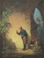 Carl Spitzweg  - Bilder Gemälde - Der Fliegenfänger