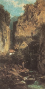 Carl Spitzweg  - Bilder Gemälde - Der Forellenangler