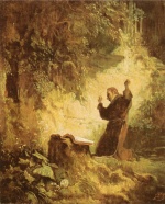 Carl Spitzweg  - paintings - Der gähnende Klausner