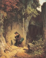 Carl Spitzweg  - Bilder Gemälde - Der Geologe