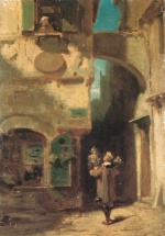 Carl Spitzweg  - paintings - Der Gratulant