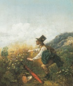 Carl Spitzweg  - paintings - Der Schmetterlingsfänger