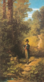 Carl Spitzweg  - Peintures - Le chasseur du dimanche en retard