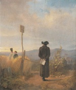 Carl Spitzweg  - paintings - Der verbotene Weg