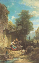 Carl Spitzweg  - Bilder Gemälde - Der verliebte Eremit