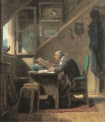 Carl Spitzweg  - Bilder Gemälde - Ein Besuch