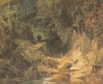 Carl Spitzweg  - paintings - Einsiedler einen Hasen schiessend