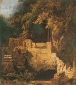 Carl Spitzweg  - Bilder Gemälde - Felsenklause im Waldgebirge