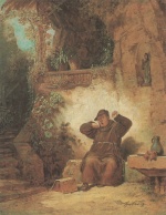 Carl Spitzweg  - Peintures - Moine baâillant