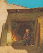 Carl Spitzweg  - Bilder Gemälde - Gähnender Türke