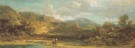 Carl Spitzweg  - Bilder Gemälde - Gebirgslandschaft mit Haus und Staffage