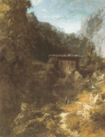 Carl Spitzweg  - Bilder Gemälde - Gebirgsmühle