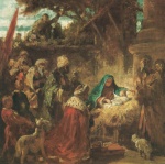 Carl Spitzweg  - Bilder Gemälde - Geburt Christi