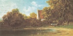 Carl Spitzweg  - Bilder Gemälde - Gehöft am Teich