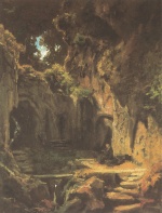 Carl Spitzweg  - Bilder Gemälde - Geigender Klausner