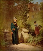 Carl Spitzweg  - paintings - Gestörte Lektüre