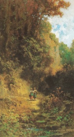 Carl Spitzweg  - Bilder Gemälde - Im Gebirgstal