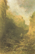 Carl Spitzweg  - Peintures - Chasseurs dans le défilé rocheux