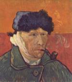 Vincent Willem van Gogh  - Peintures - Autoportrait avec l'oreille bandée